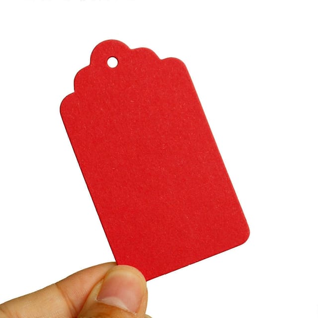 50 Geschenkkarten Mit Loch, Namensschilder, Hängeschilder, Preisschilder, Partygeschenke, Papierkarten Für Weihnachtsgeschenke, Rot