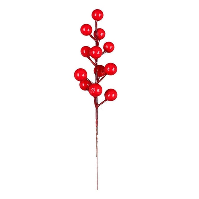 10 Künstliche Rote Beerenstiele, 20 Cm Lange Künstliche Weihnachtsstechpalmenbeeren, Künstliche Früchte, Dekoration Für Zuhause, Hochzeit, Weihnachtsbaum