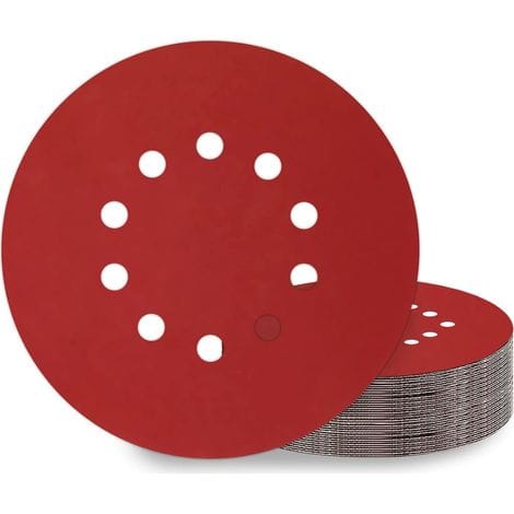 [french Days] 225-mm-schleifscheiben, 25 Stück, Körnung P800, 10 Löcher, Runde 225-mm-schleifscheiben, Schleifpapier Für Schleifmaschinen