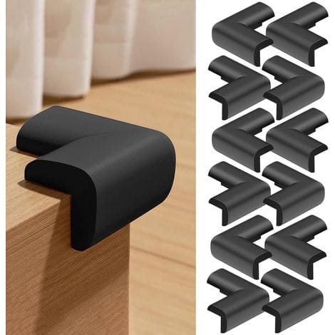 12 Pezzi Protection Angolari In Gomma Per Mobili Angolari In Gomma Con Biadesivo Preinstallato Per Tavolo E Mobili Angoli