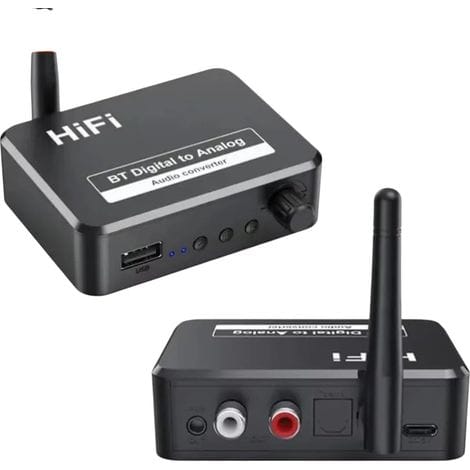 2-in-1 Bluetooth 5.1 Wireless-adapter, Digital-analog-wandler (dac), 3,5-mm-klinkenanschluss, Aurx L/r, Usb-anschluss, Optischer Stereoausgang, Hifi-fähig, Neu (2026), Hochzuverlässige Elektronische B
