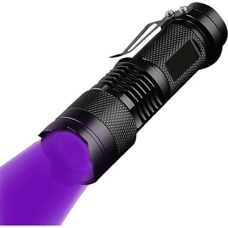 395 Nm Uv-taschenlampe   – Leistungsstarkes Schwarzlicht Zur Erkennung Von Haustierurin – Wasserdicht Nach Ipx4 – 9,5 Cm Länge – Für Inspektionen In Wohnungen Und Hotels