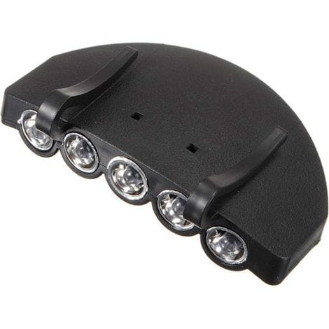 5-led-stirnlampe Mit Clip Zum Anbringen An Hut Und Stirn, Taschenlampe Für Outdoor-sportarten Wie Joggen Und Joggen (batterie Enthalten) – Sunny