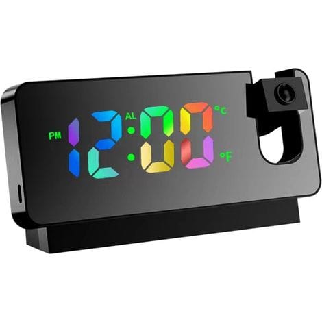 7,8-zoll-led-kinderwecker Mit Beleuchtung – 180° Verstellbarer Projektionswinkel – Projektionsabstand 0,5–3 M – 2 Helligkeitsstufen