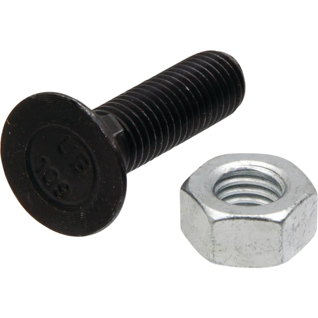 Pflugbolzen Mit Mutter M12x1,75, Länge 45 Mm, Klasse 10.9 Din 604 Für Pflug 1245410