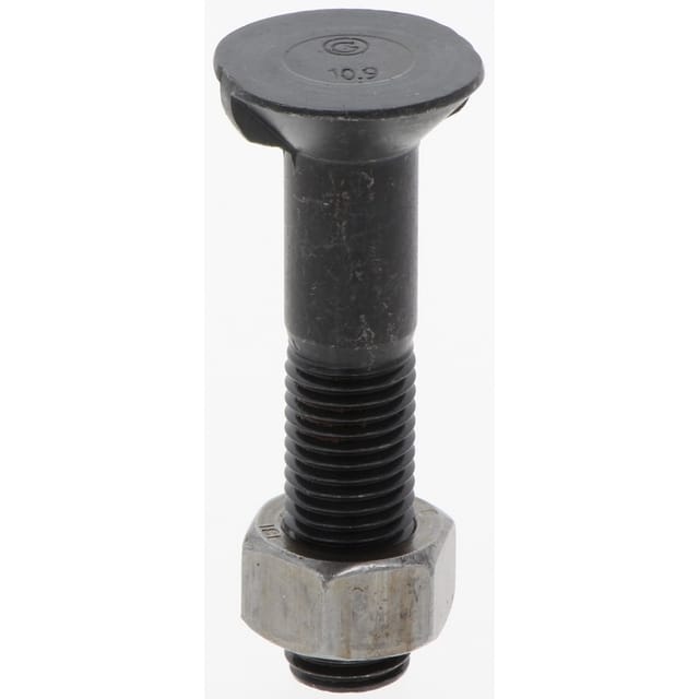 Pflugbolzen Mit Mutter M16x2, Länge 80 Mm, Festigkeitsklasse 10.9, Din 11014, Für Pflug 16801410