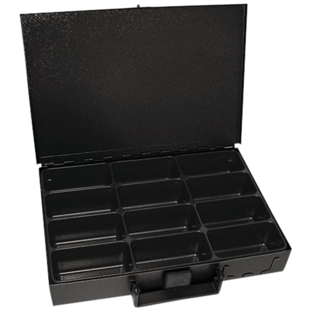 Blechdose Mit 12 Fächern, Schwarze Edition