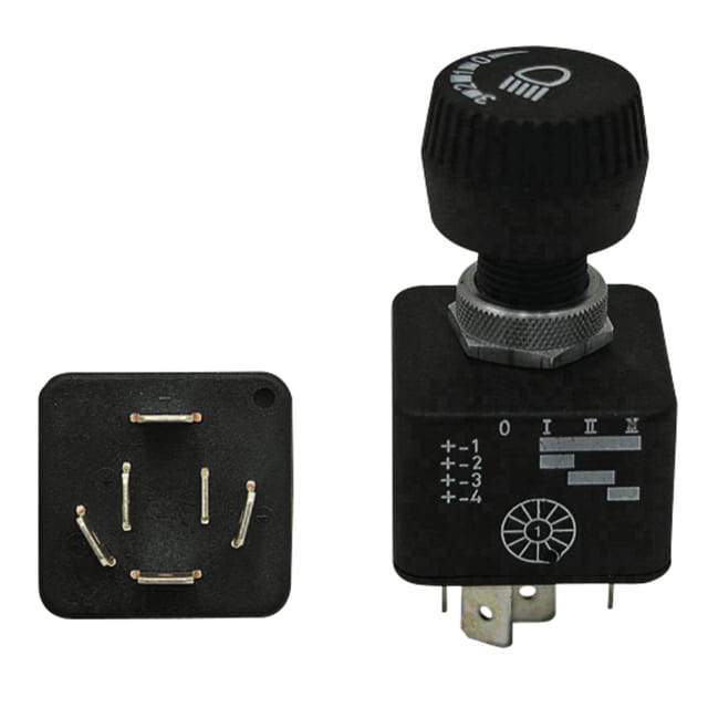 Universeller Drehlichtschalter, 5-polig, 12–24 V, 3-positionen, 12 Mm