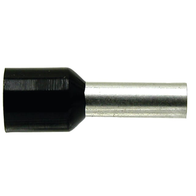 Isolierte Drahtenden, Querschnitt 6 Mm², L = 12–20 Mm, Innendurchmesser 3,5–6,3 Mm, Schwarz
