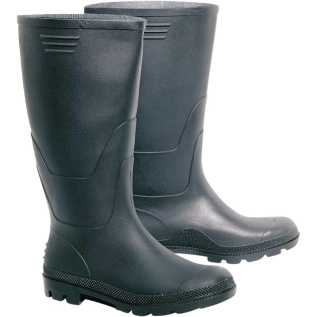 Gummistiefel Mit Hohem Pvc-futter, Schwarz, Größe 38