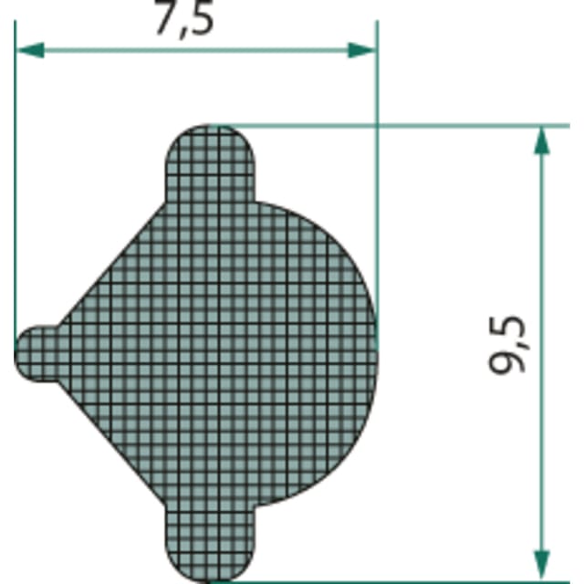 Gummiprofildichtung Für Glas 7,5 X 9,5 Mm 25 M
