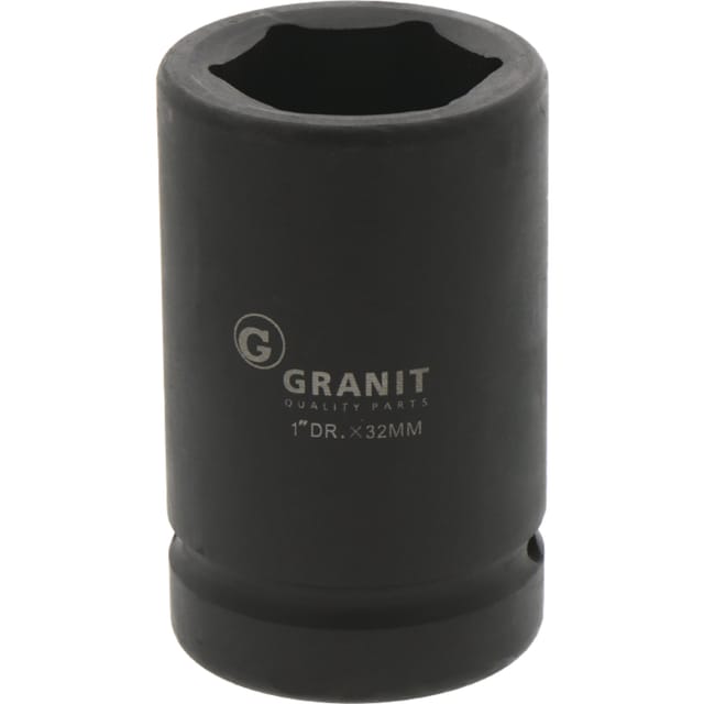 Kurze Schwarze Steckdose 32 Mm 1 Zoll Granitschwarz