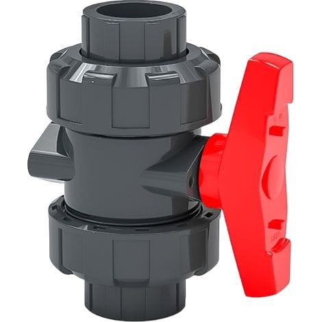 Doppelverschraubung, Kugelhahn, Sph-kugelhahn, Pvc-kugelhahn Mit 50 Mm Durchmesser