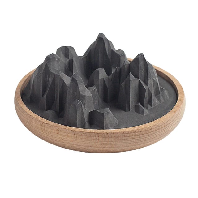 Duftdiffusor In Bergform Aus Nordischem Diatomit, Tischdekoration, Bergmotiv, Szene-requisiten, Wohnaccessoires, Schwarz