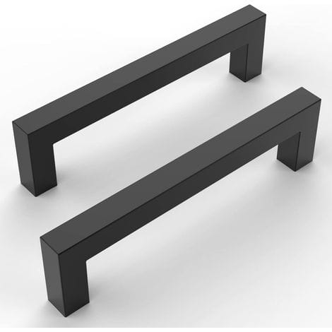 Enowelir Set Mit 10 Schwarzen Küchenschrankgriffen, Türgriffen, Schubladengriffen, Lochabstand: 128 Mm