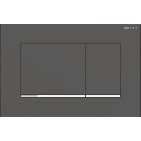 Geberit Sigma30 Zweimengenspülplatte, Matt Schwarz/chrom (115.883.14.1)
