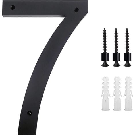 Linghhang – 25 Cm Hausnummernschild – Moderne Hausnummer Aus Zinklegierung – Mattschwarze Oberfläche – Für Holztüren Und -wände