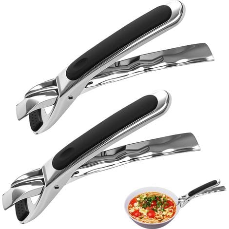 Ofenzange, Griffe Für Heiße Speisen (2-teilig), Rutschfeste Halterung Für Servierbesteck, Schüsselgriff, Rutschfester Griff, Edelstahl Und Silikon, Ideal Für Backofen Und Pfanne