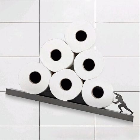 Toilettenpapierhalter Aus Edelstahl, Kreative Aufbewahrungsmöglichkeit Für Badezimmerpapier, Hercules Badezimmer-accessoire-halter, 44 X 10 X 10 Cm