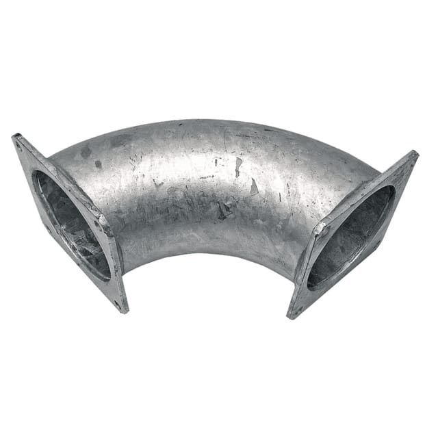 90°-bogenflansch, 4" Lochabstand, 150 X 150 Mm Wandstärke 2 Mm, 0200560