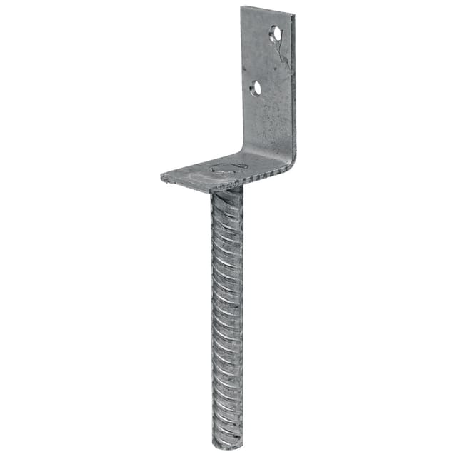 Pfostenfuß, L-profil, 70 X 200 Mm, 4 Mm Dick, Loch Ø 20 Mm, Feuerverzinkt