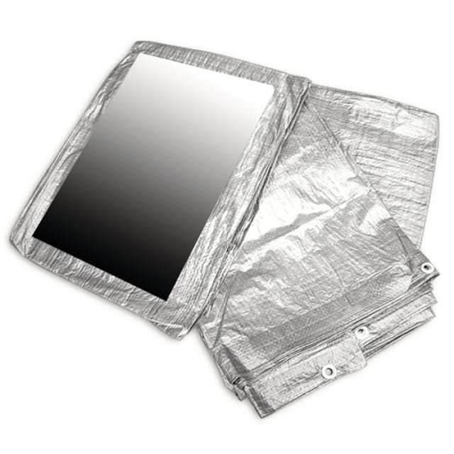 Verstärkte, Wasserdichte Plane, Silber, 3x5 M, Flächengewicht 120 Pl12035