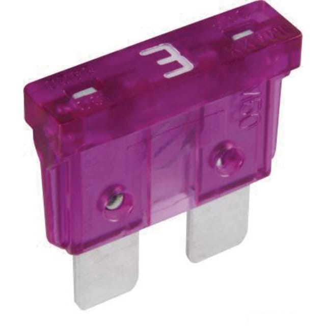 Standard-flachsicherung 32 V 3 A 19,05 X 18,54 Mm Lila 1 Stück