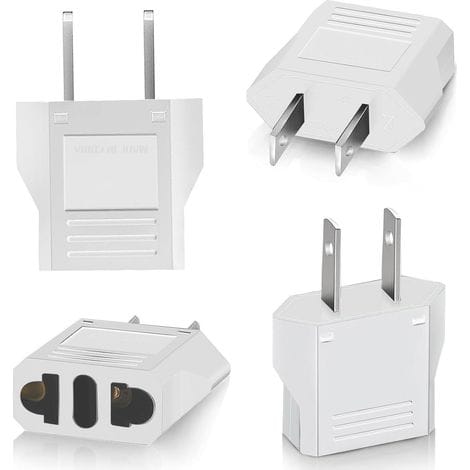 4-teiliges Us-adapterset, Eu-adapter (europa/frankreich Nach Usa/amerika/china/japan/kanada/mexiko), Weiß, Typ-a-adapter