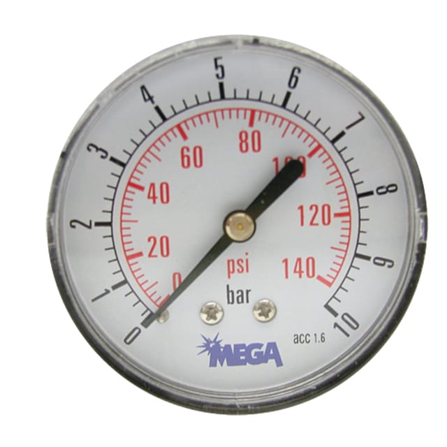 Vakuumdruckmanometer Fi 63 0 → + 4 Bar 1/4" Rückseite Trocken Messing