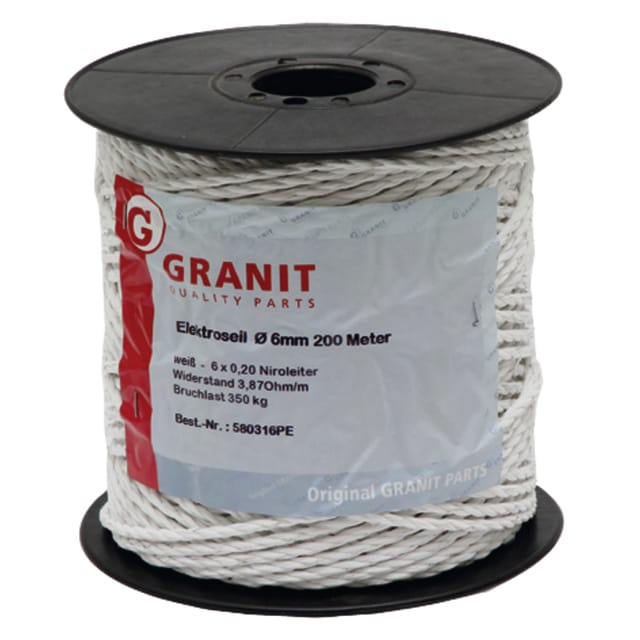 Geflochtenes Kabel, Weiß, Pe, 500 M, Granite, 1 Rolle