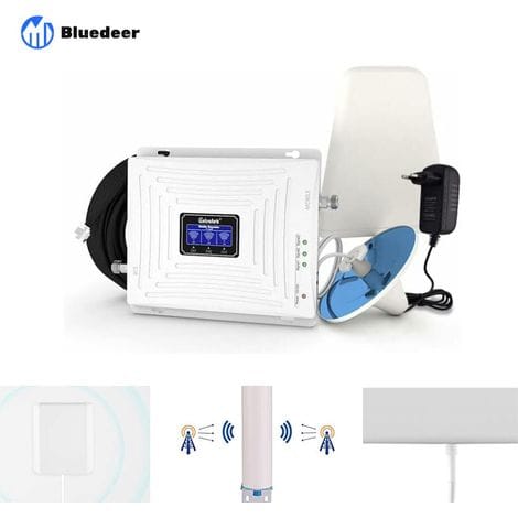 Bluedeer – 4g/3g/gsm-tri-band-verstärker – Reichweite Bis Zu 300 M² – Kompatibel Mit Bouygues, Free, Orange Und Sfr – Einfache, Werkzeuglose Installation