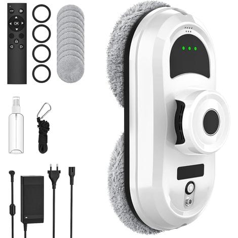 Fensterputzroboter 5600 Pa – Drei Reinigungsmodi – Intelligente Navigation – Ergonomische Fernbedienung – 10 Mikrofasertücher Inklusive