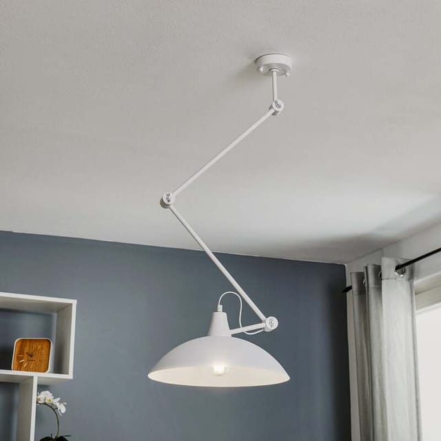 [neuwertig] B-ware Euluna Deckenlampe 808 Led Lampe Dimmbar Höhenverstellbar Weiß Ø37cm 1-flammig