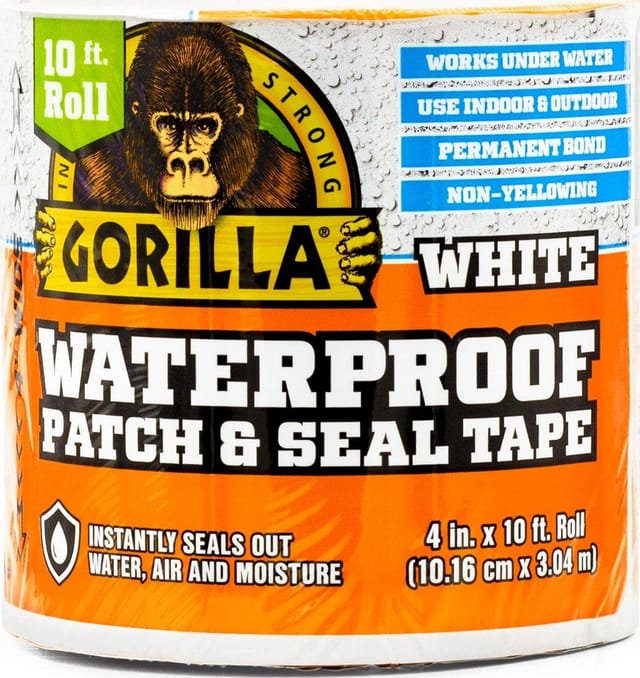 Gorilla Waterproof Patch & Seal Klebeband Weiß 3m