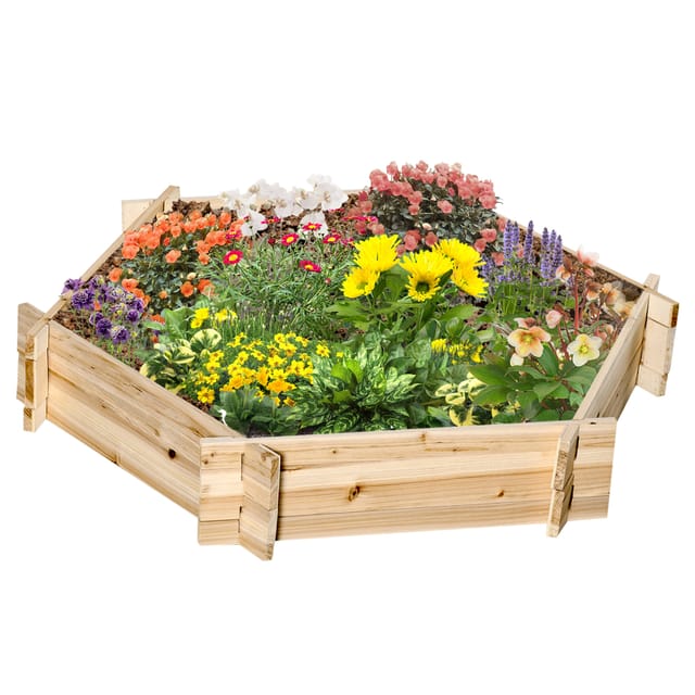 Hochbeet, Ohne Boden Für Optimale Drainage, 100 X 92 X 16 Cm, Natur