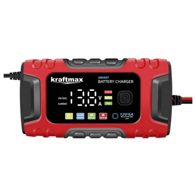 [neuwertig] B-ware Kraftmax Ladegerät Batterieladegerät Akkulader 12v Akku Diagnose Motorrad Auto