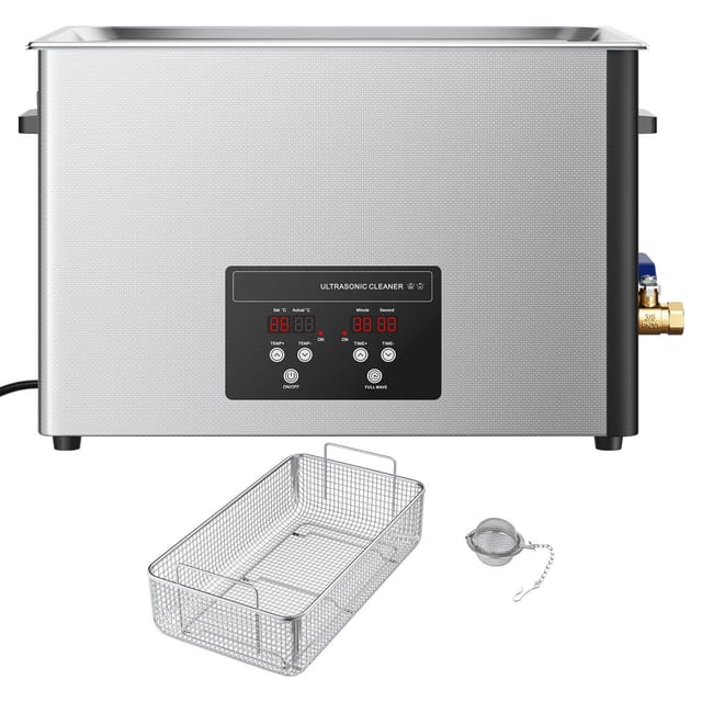 Professionelles 30-liter-ultraschallreinigungsgerät, 480 W, 40 Khz, Edelstahlbehälter Mit Reinigungskorb Und Digitalanzeige, Industrielle Reinigungsmaschine Für Teile, Vergaser Und Instrumente