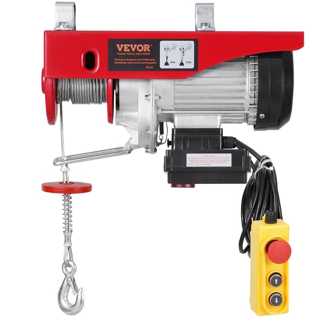 Elektrischer Hebezeug, 598,7 Kg, 9997,4 Cm, Drahtlose Und Kabelgebundene Fernbedienung, 426,7 Cm