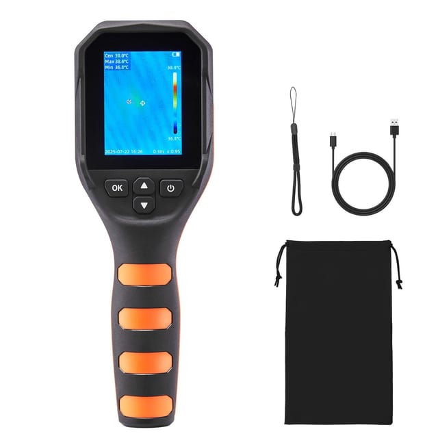 Tisr-wärmebildkamera Mit Superauflösender Auflösung (320 X 240) Und 2-mp-sichtkamera, Infrarotauflösung (256 X 192), Bildwiederholfrequenz 25 Hz, Betriebstemperaturbereich -20 °c Bis 550 °c, 4 Bildmod