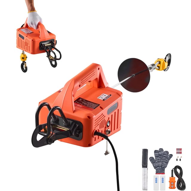 3-in-1-elektrowinde, 500 Kg Tragkraft, 1500 W Leistung, 7,6 M Hubhöhe, 5 M/min Geschwindigkeit, Mit Manueller, Kabelgebundener Und Drahtloser Steuerung Für Werkstatt, Lagerhalle Und Garage