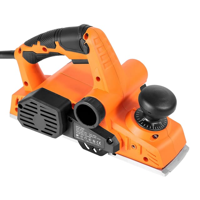 Elektrischer Handhobel, 82 Mm, 900 W, 14500 U/min, Kabelgebundener, Tragbarer Holzhobel Mit Tiefeneinstellung, 2 Klingen, Zum Selberanfasen Und Für Glatte Oberflächen