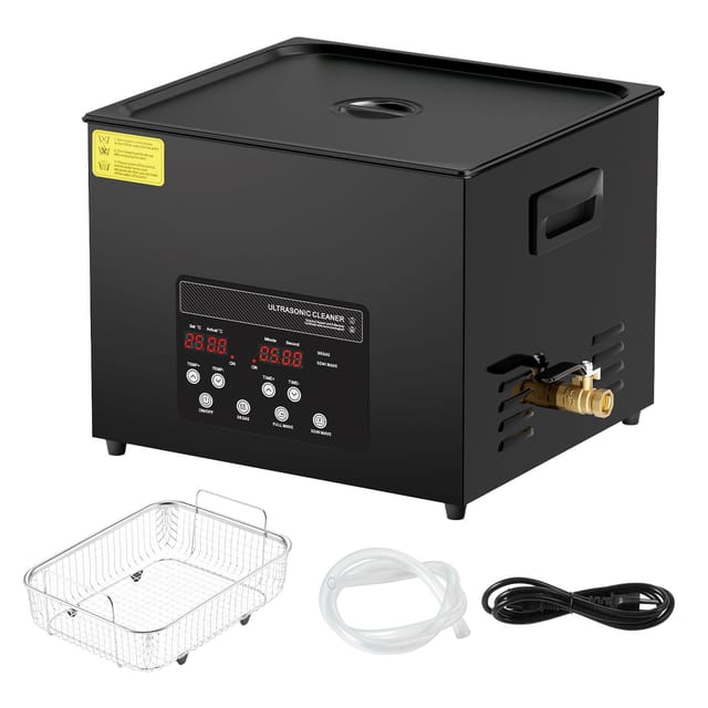 15-liter-ultraschallreiniger, 360-w-digital-ultraschallreinigungsgerät Mit Schonmodus Und Verbesserter Entgasung, 40-khz-industrie-ultraschalltank Mit Heizung Und Timer Für Dachrinnen, Schmuck Und Wer
