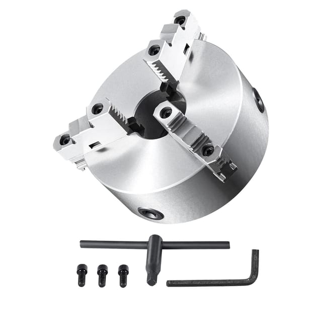 10-zoll-drehmaschinenfutter Mit 3 Backen, Selbstspannend, Spannbereich 6-250 Mm, Mit T-griff, Befestigungsschraube Und Sechskantschlüssel, Für Drehmaschinen, 3d-drucker, Bearbeitungszentren, Fräsmasch
