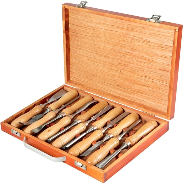 Set Mit 12 Holzbeiteln Für Die Drechselbank, 95 Mm (3-3/4 Zoll), 9 Zoll, Holzbearbeitungswerkzeuge Zum Schnitzen, Für Wurzelholz, Möbel Und Drechseln