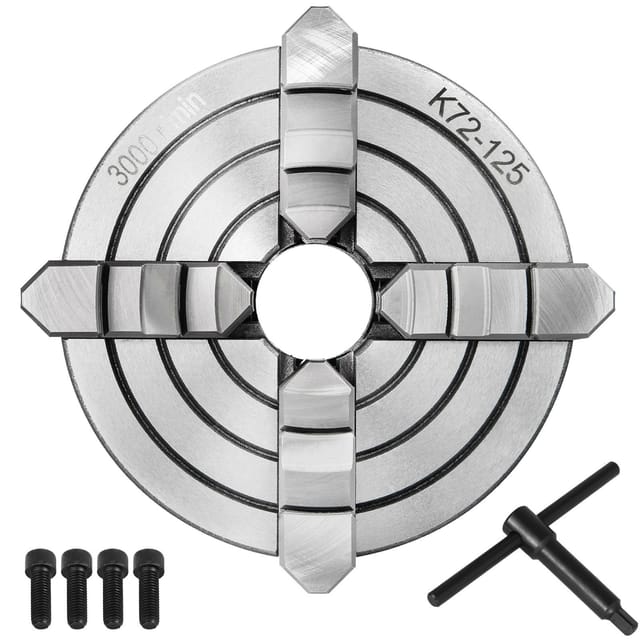 K72-125 125-mm-4-backen-drehbankfutter, Miniatur-drehbankzubehör, 5 Zoll
