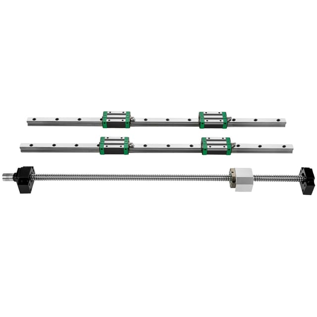 Zweiteilige Linearführungsschiene Hgr20-1700 Mm Mit Kugelgewindetrieb Rm1605-1700 Mm Und Bf12/bk12-kit, Quadratische Linearführung Für Cnc-fräsmaschinen, Drehmaschinen Und Heimwerker-werkzeugmaschinen
