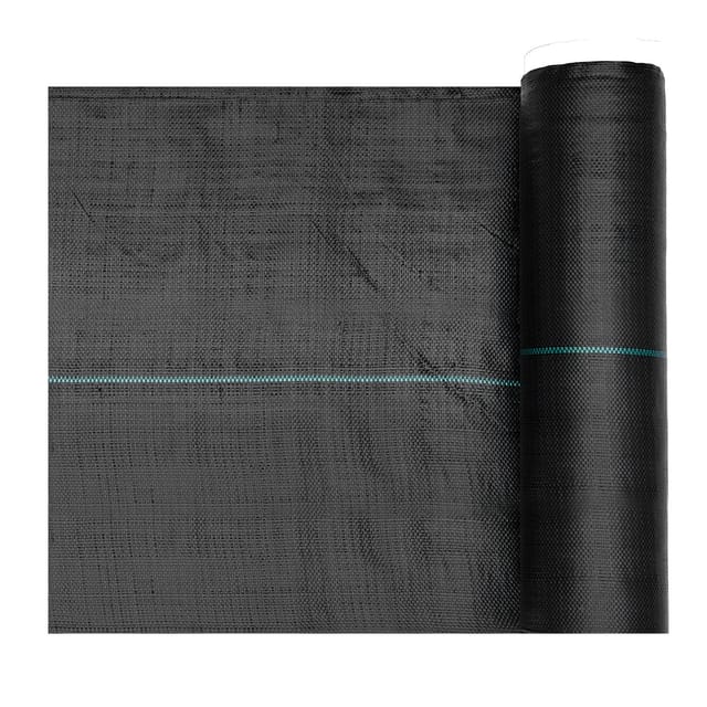 Robustes, Gewebtes Unkrautvlies, 0,4 X 15,2 M, 90,7 G, Unkraut-geotextil, Gartenvlies, Unkrautplane, Bodenabdeckung, Gartenmatte, Schwarz