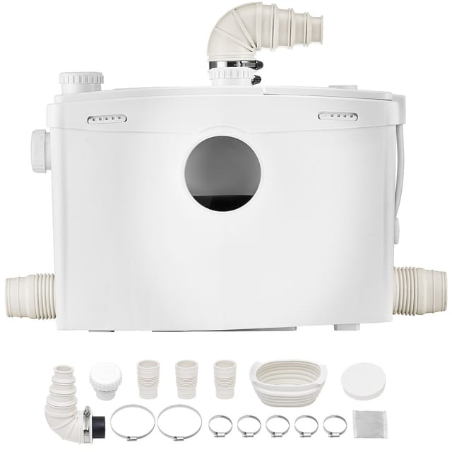 1200-w-zerkleinerungspumpe, 180 L/min Fördermenge, 10 M Förderhöhe, Abwasserpumpe Für Toiletten Mit 4 Einlässen, Hebeanlage Für Toiletten, Keller, Dusche, Waschbecken, Waschküche