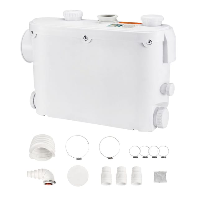 500-w-tauchpumpe, 6600 L/h Fördermenge, 8 M Förderhöhe, Abwasserzerkleinerer Mit 3 Einlässen Für Wc, Keller, Küche, Spüle, Dusche, Badewanne, Pumpstation