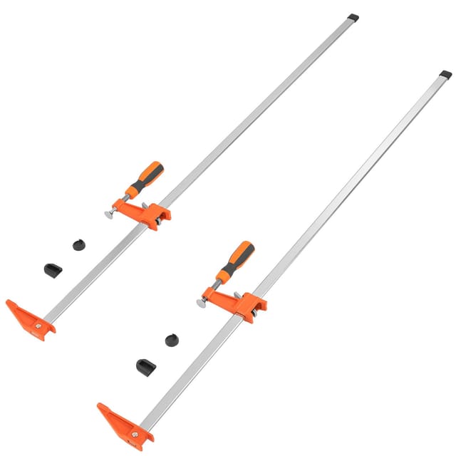 Holzbearbeitungsklemmen, 2er-set, 914,4 Mm, Schnellwechselklemme/spreizer, Typ F, Max. Belastung 272 Kg, Ausladung 63,5 Mm, Gusseisen Und Kohlenstoffstahl, Für Holz Und Metall